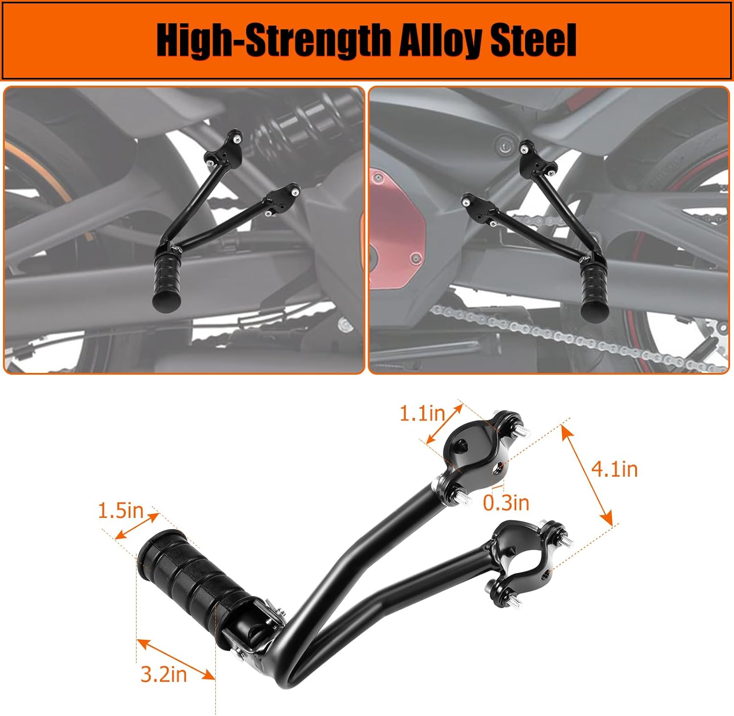 Motorcycle Passenger Seat & Foot Pegs for Kawasaki, Rear Seat Pillion Footpeg Kit Replacement Accessories for Kawasaki Vulcan S 650 VN650 2015-2025