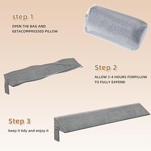 Miniatura 5 de Almohada de cuña de cama para cabecero, colchón de cama Queen, relleno de huecos de cuña, almohada triangular larga para cama, dormir, leer para