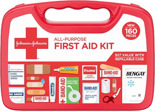 BAND-AID Brand All-Purpose Portable Compact First Aid Kit for Minor