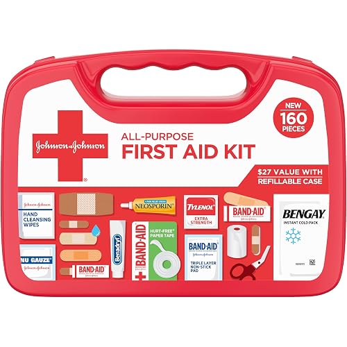 BAND-AID Brand All-Purpose Portable Compact First Aid Kit, 160 Piece