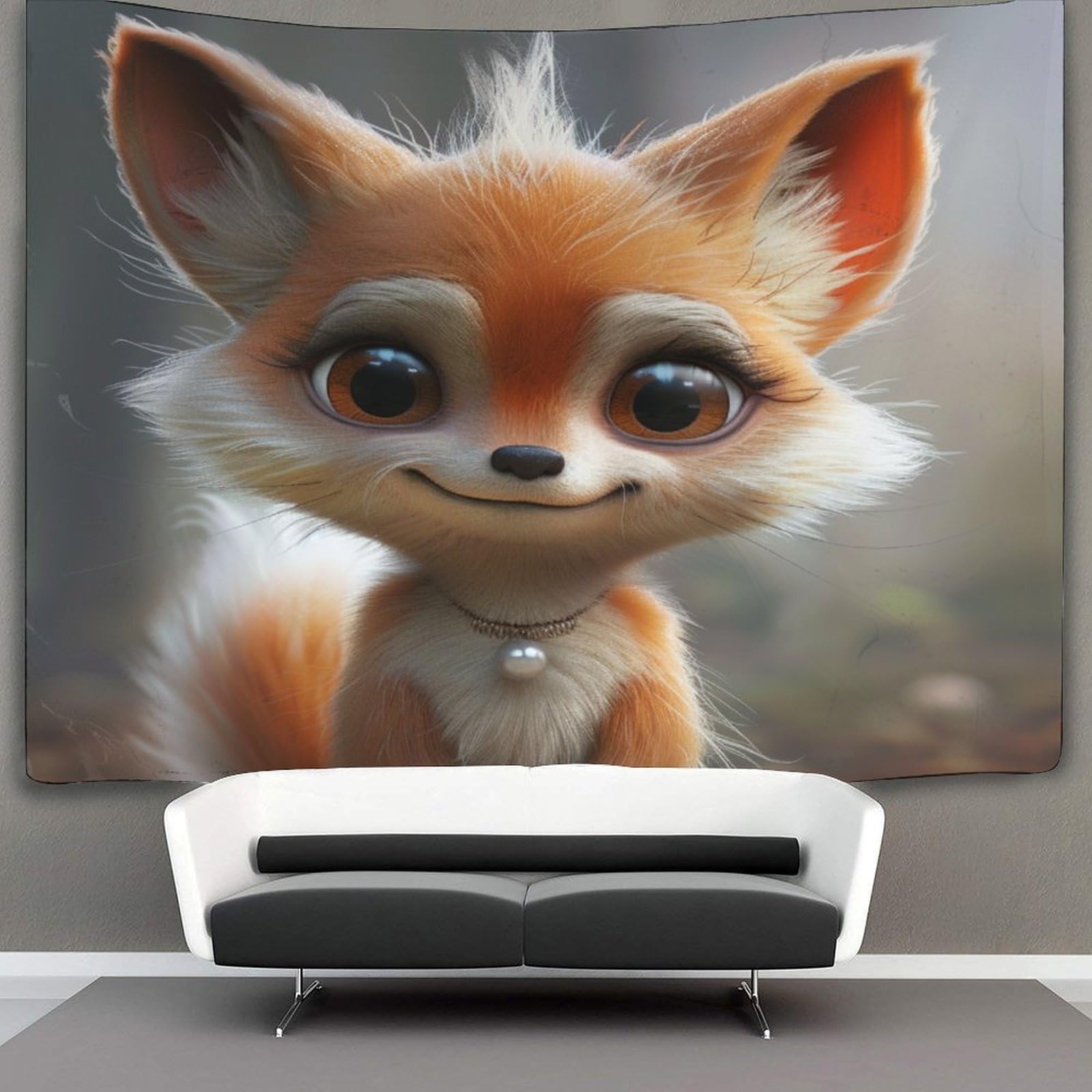 kaiyun Little Fox Decor Tapestry,Animal Wall Art Tapestries Wall Hangings for Living Room Bedroom Dorm 150cmx200cm