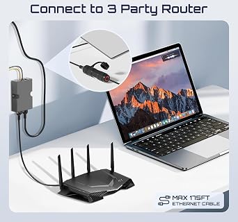 SPX Plug to RJ45 coupler ethernet adapter for Starlink Gen 3 / Mini, waterproof coupling converter cable for Standard V3 wired external network, CAT6a connector 2000Mbps, 0.5m