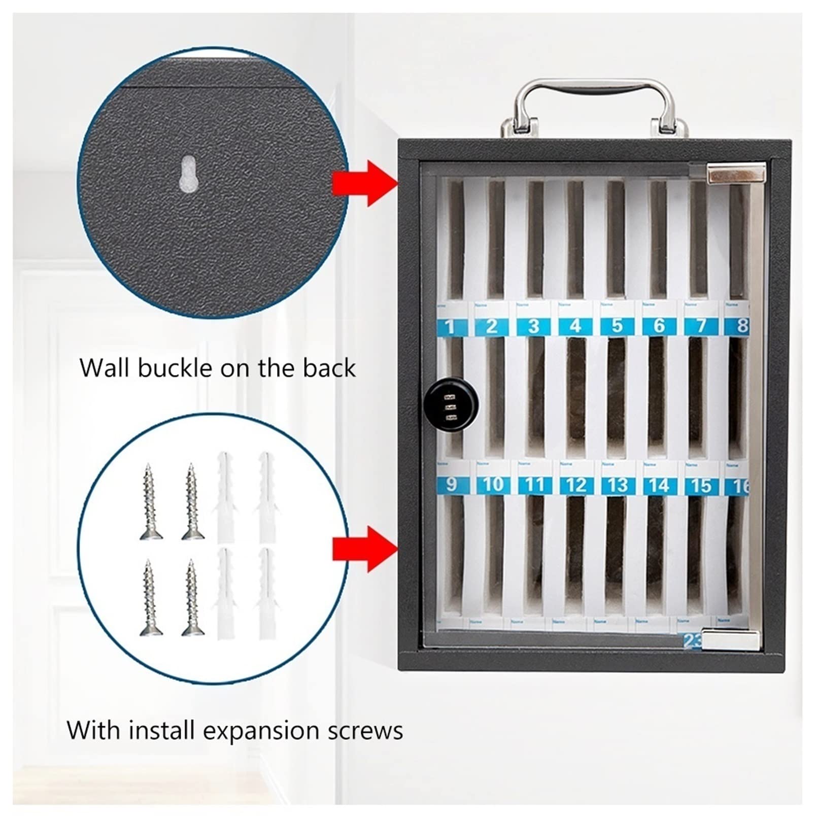 Secure 1260 Slot Metal Wall Phone Locker con serratura a combinazione – Armadietto ideale per cellulare per aule e scuole, perfetto per studenti e personale di sicurezza