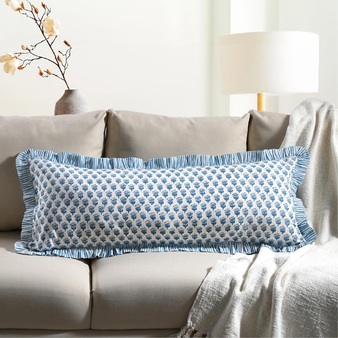 Apatite Blue Ruffle Sham