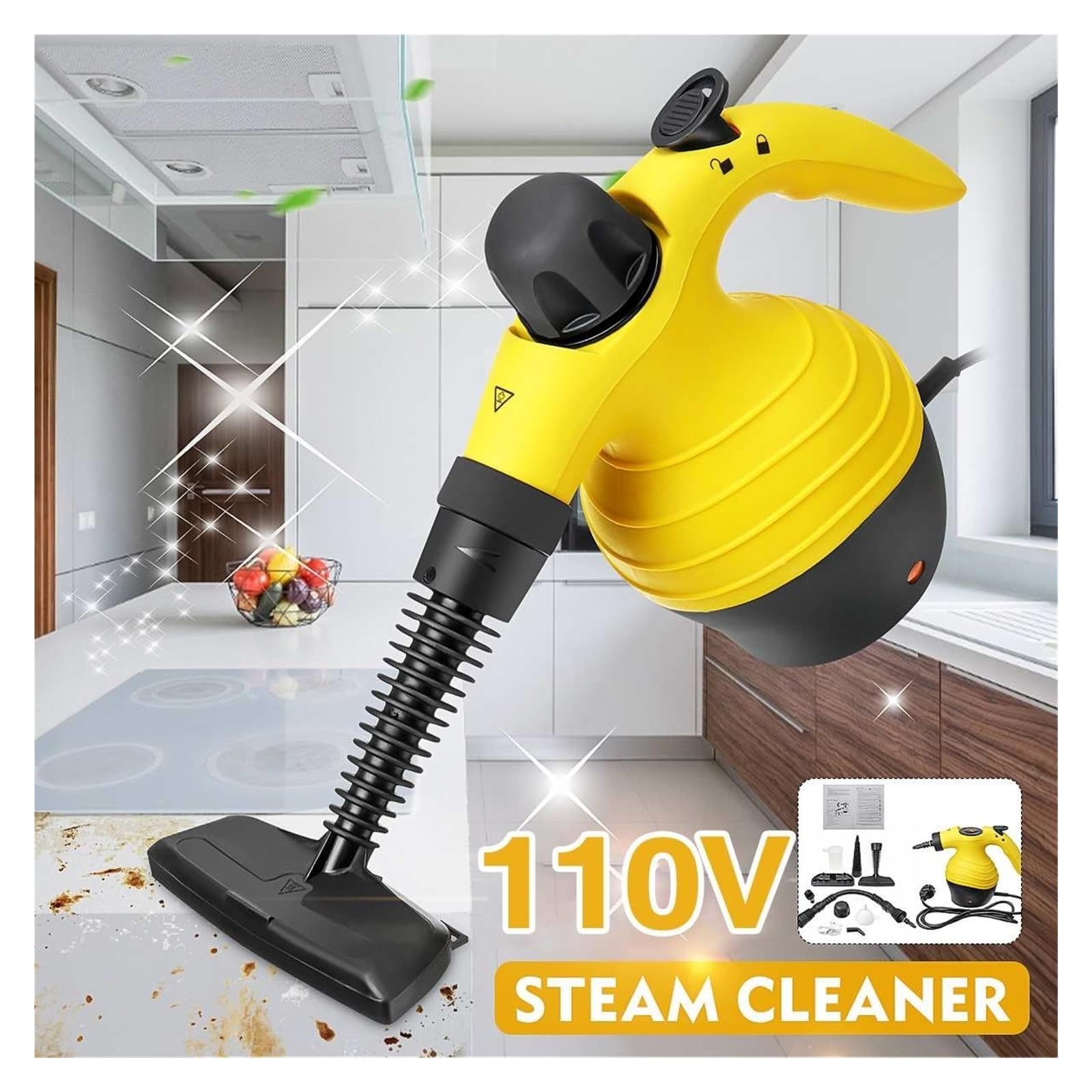 Amazon.co.jp : スチームクリーナー 1050 ワット高圧電気スチーム