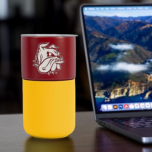 Miniatura 367 de Rico Industries NCAA Miami of Ohio Redhawks - Vaso de cerámica de 16 onzas con agarre de silicona, grabado láser profundo, diseño de color negro