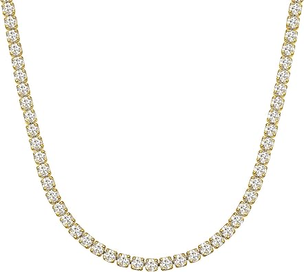 Diamond Tennis Chain 18K Gold Plated 