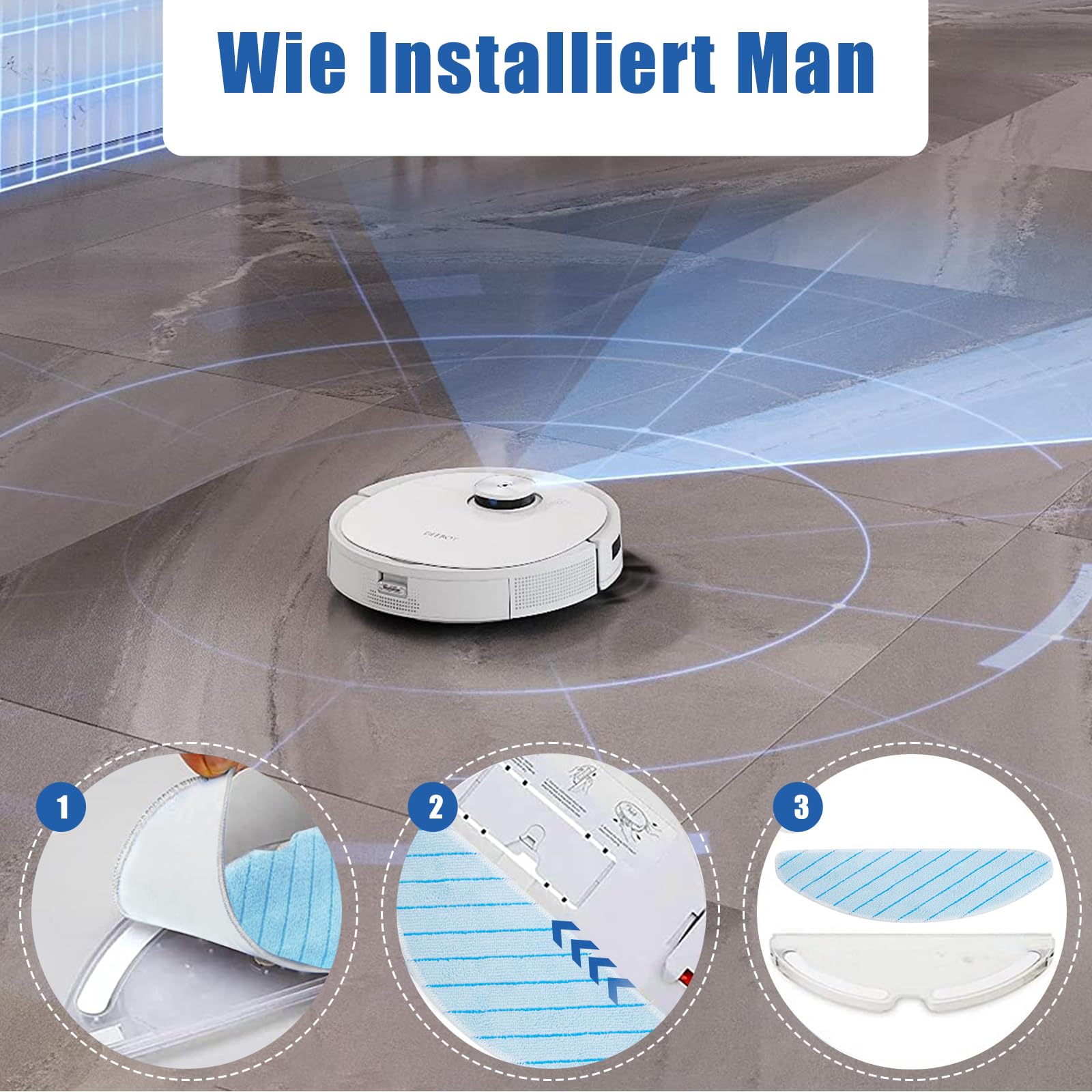 Zestaw 5 ściereczek do czyszczenia Ecovacs Deebot T9 Series T9 AIVI T9 PRO T9 MAX