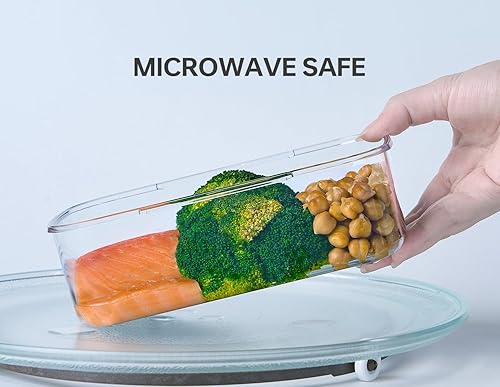 Miniatura 9 de Felli Duo Loc Tritan - Contenedores para recalentar microondas, caja fuerte hermética para almacenamiento de alimentos para nevera, congelador,