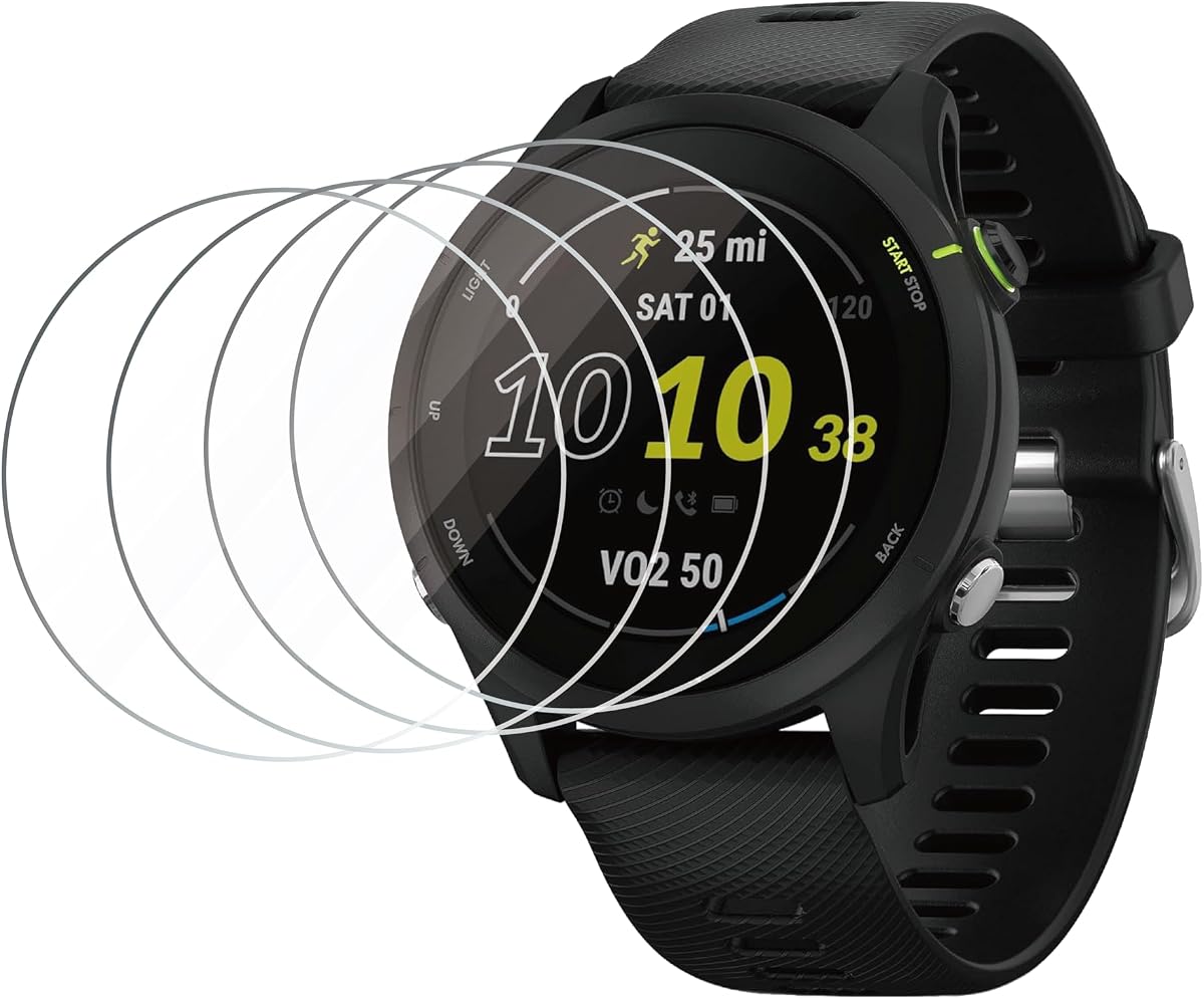 Paquete de 4 protectores de pantalla para reloj inteligente Garmin Forerunner 255/255 Music de 46 mm