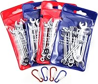 Vista 8 de SPEEDWOX Juego Mini de Llaves de Doble Extremo Abierto Métricas 4mm-11mm 10 piezas Llave de Cabeza Angular Super Fina con Bolsa de Almacenamiento