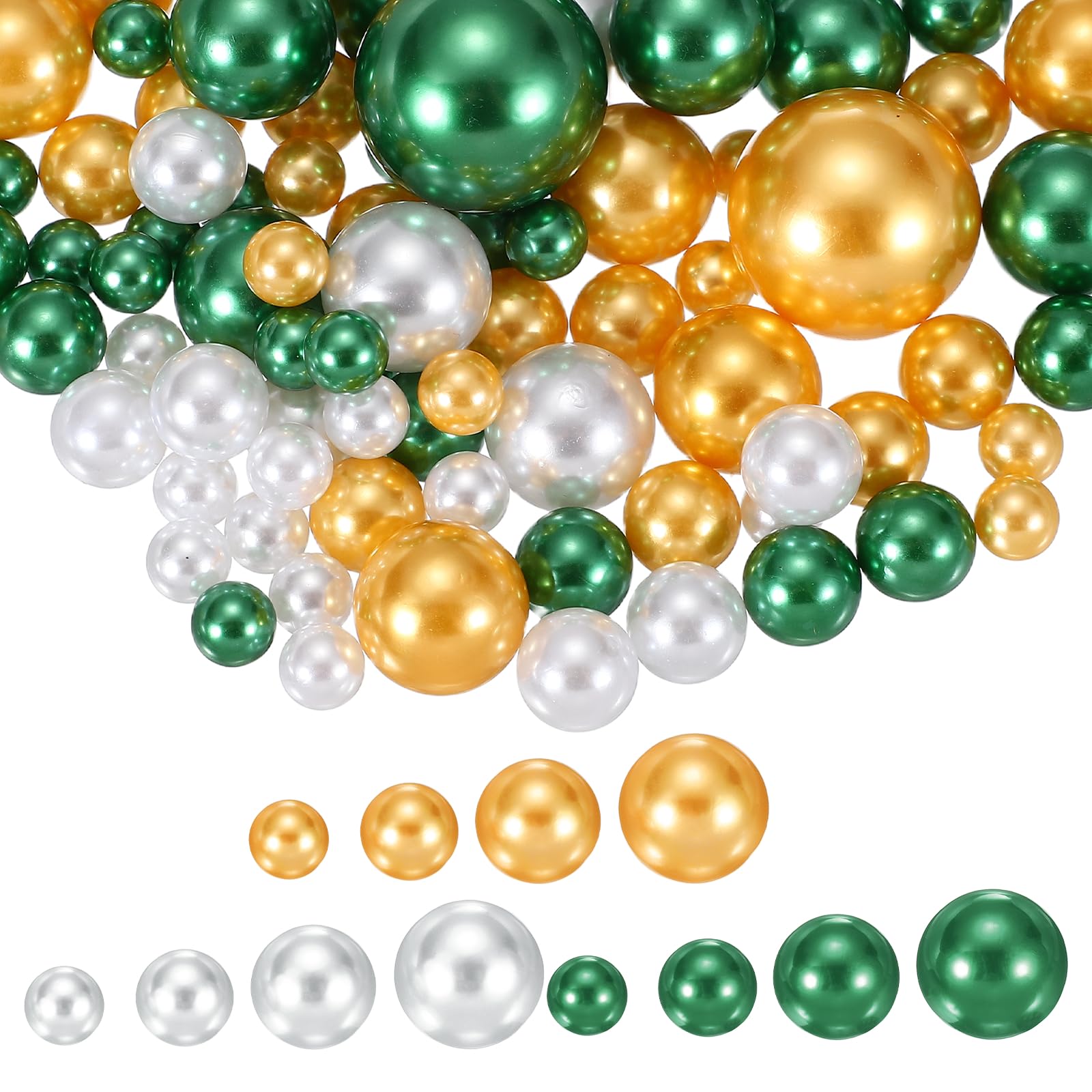 Fausses perles sans trou haut de gamme 10 à 30 mm pour décorations de fête
