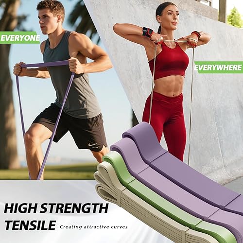 Miniatura 4 de LEEKEY Resistance Bands, Exercise Bands,Pull Up Assist Bands - Bands for Working Out,Band for Men and Women Fitness Training, Physical Therapy,Home