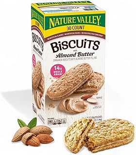 Nature-Valley Whole Grain Biscuit Sandwiches with Almond Butter Filling,...