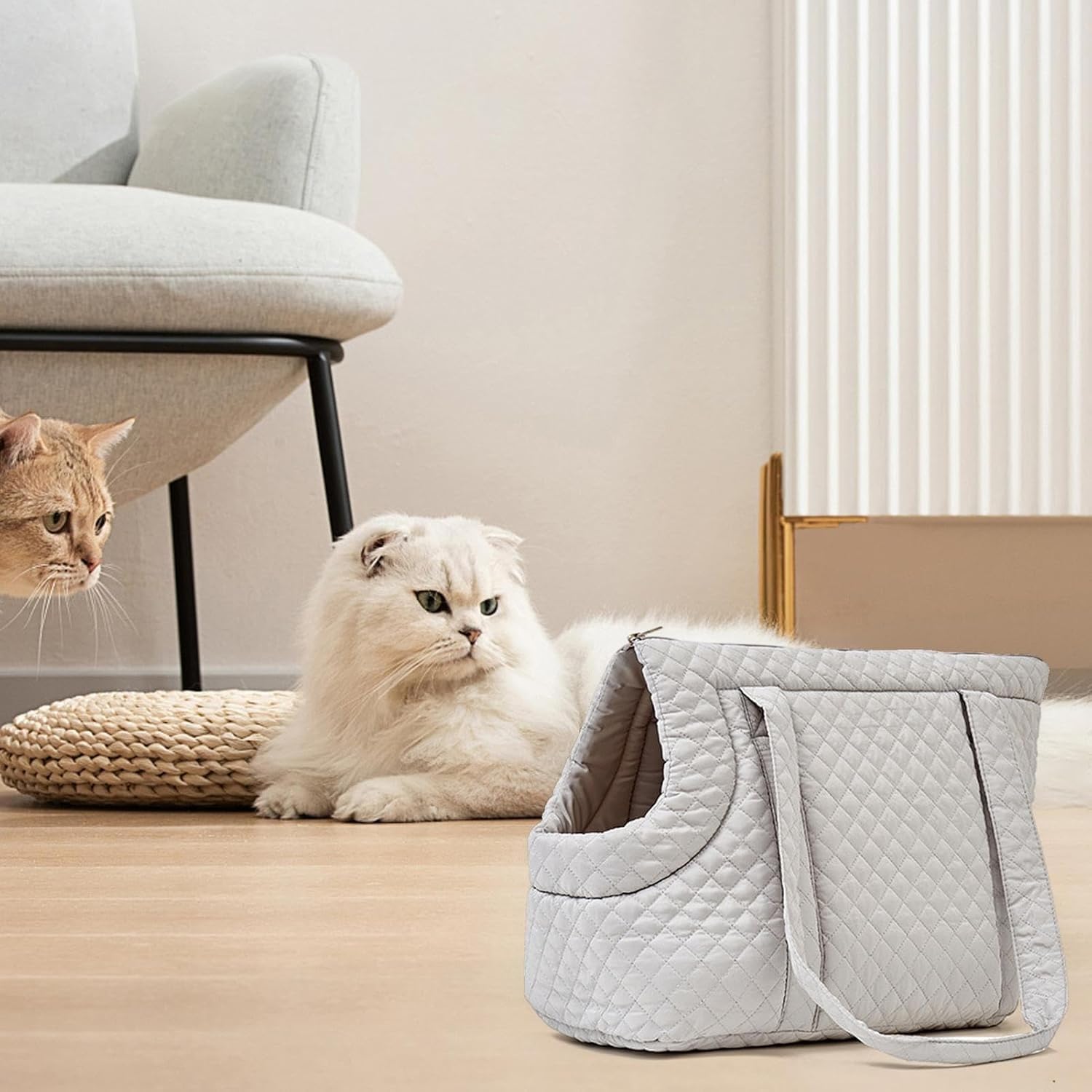 De Transporte de algodón para Gatos pequeños | transportadora para Perros | Bolsas de Invierno portátiles y Ligeras para Gatos, Perros, Cachorros (B)