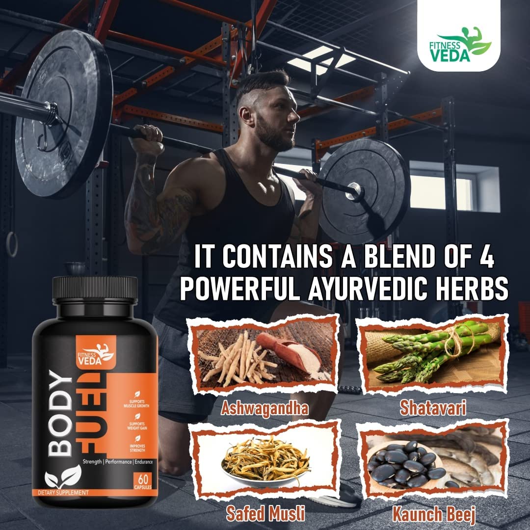 FITNESS VEDA (H). 60 Capsules Body Fuel) — Amazon image 3
