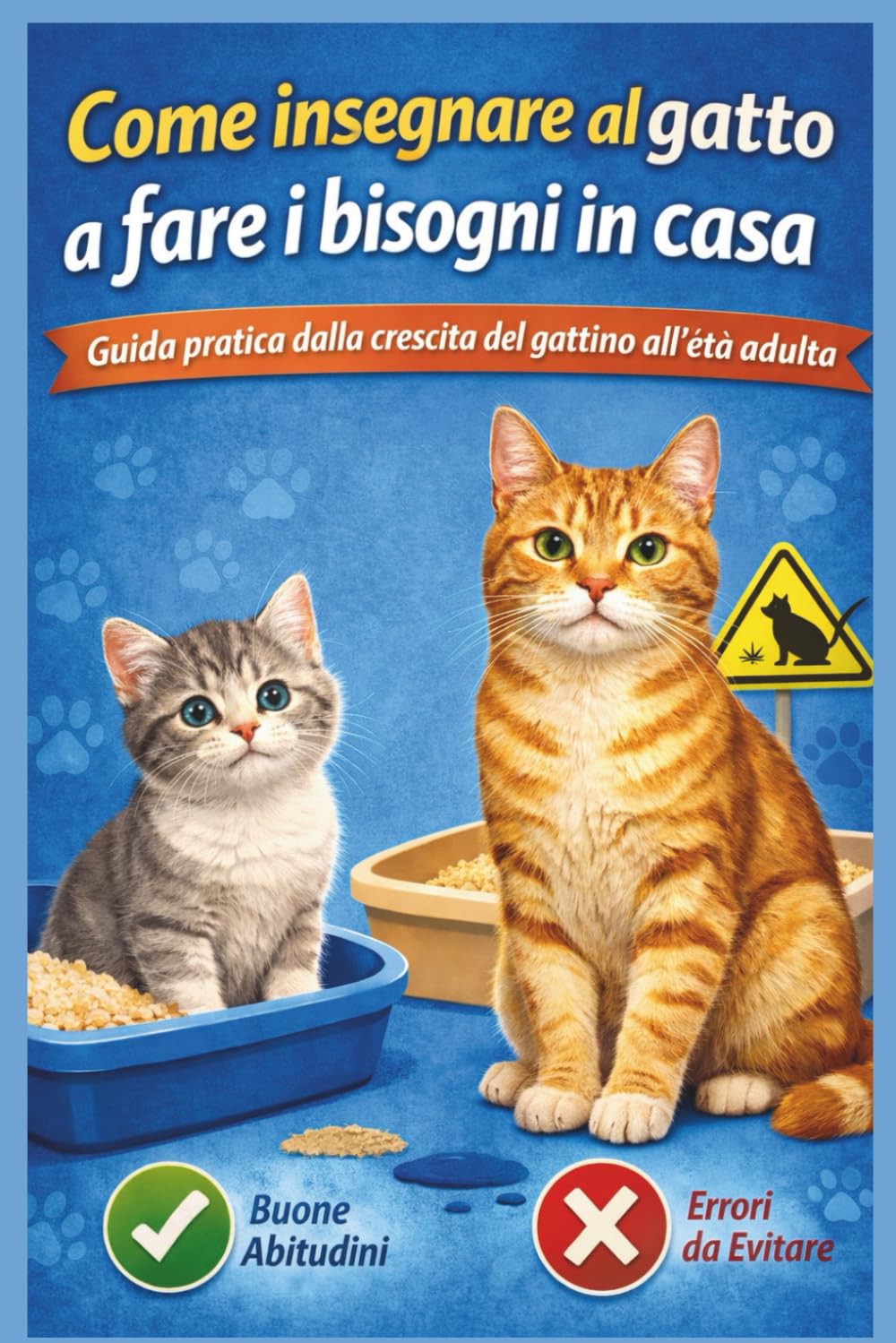 COME INSEGNARE AL GATTO A FARE I BISOGNI IN CASA: Guida pratica DALLA CRESCITA del gattino all’età ADULTA per usare la lettiera senza stress né punizioni