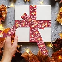 Vista 5 de ALIBBON 2 rollos de cintas de arpillera de otoño de 2.5 pulgadas, 5 yardas, cintas de arpillera de Acción de Gracias, color rojo vino, cintas