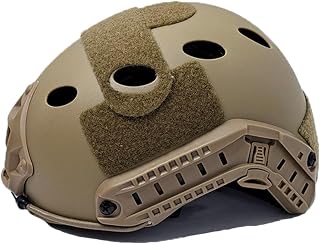 Casco SWAT Casco rápido Ligero, Airsoft con Acolchado y Correa Ajustable y rieles Laterales para Deportes al Aire Libre Paintball Negro