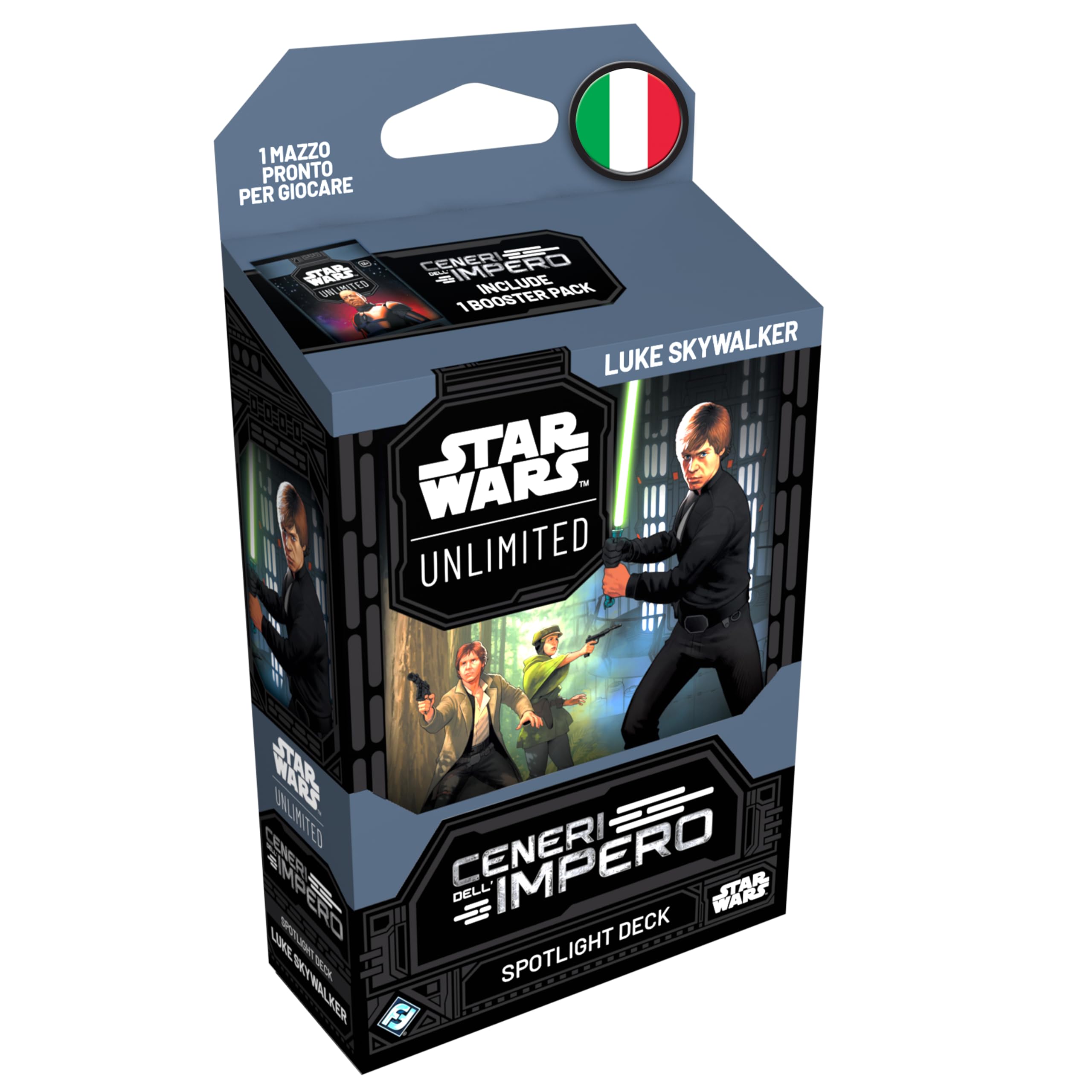Asmodee – SWU – CENERI DELL'IMPERO: SPOTLIGHT DECK LUKE SKYWALKER | Gioco di Carte Collezionabili FFG Star Wars: Unlimited con Carte Esclusive - 2+ Giocatori – 12+ Anni – 20 Min. – Ed. Italiana