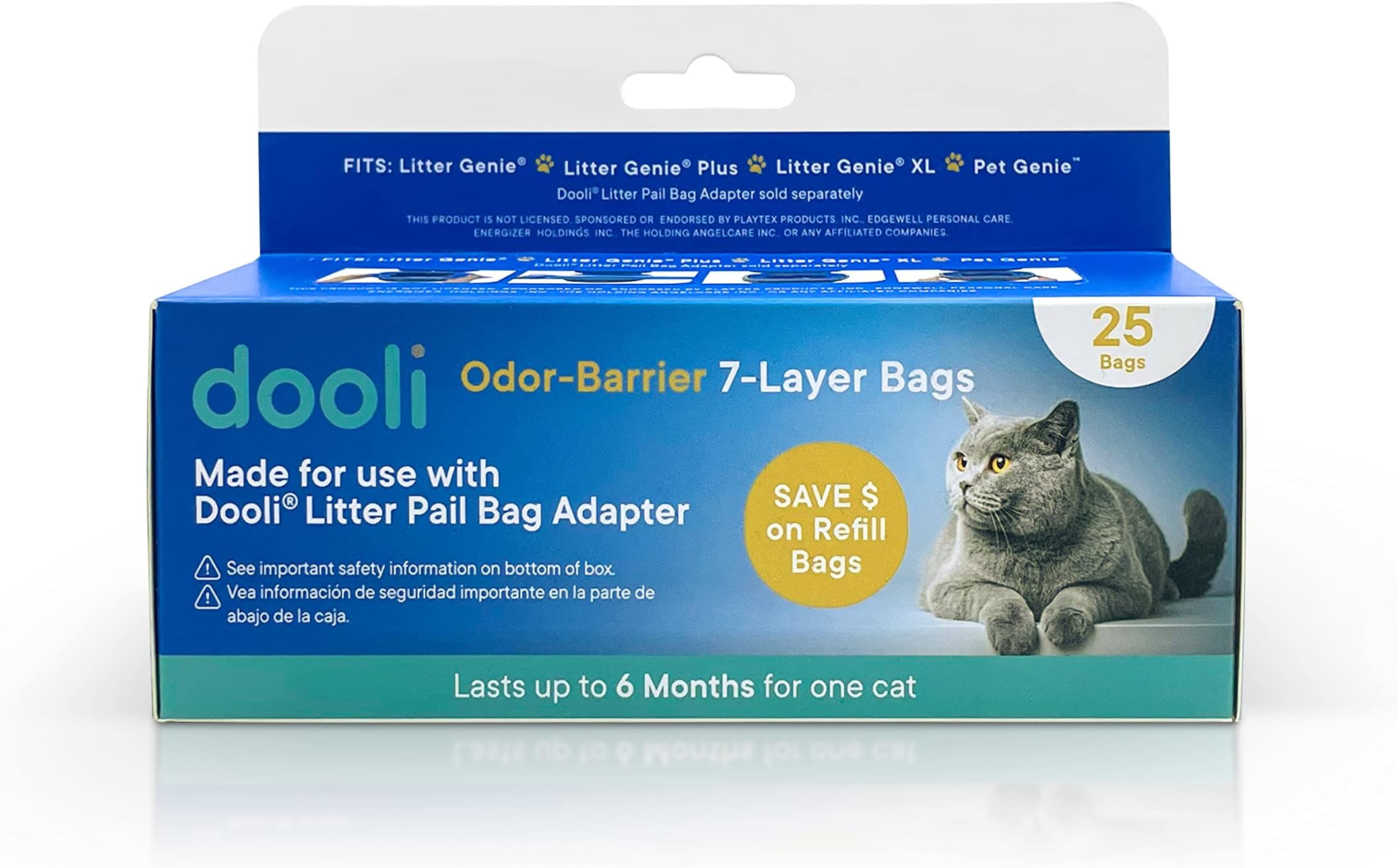 Cat Litter Pail Bag Refills, Fits Litter Genie, Fits Litter
