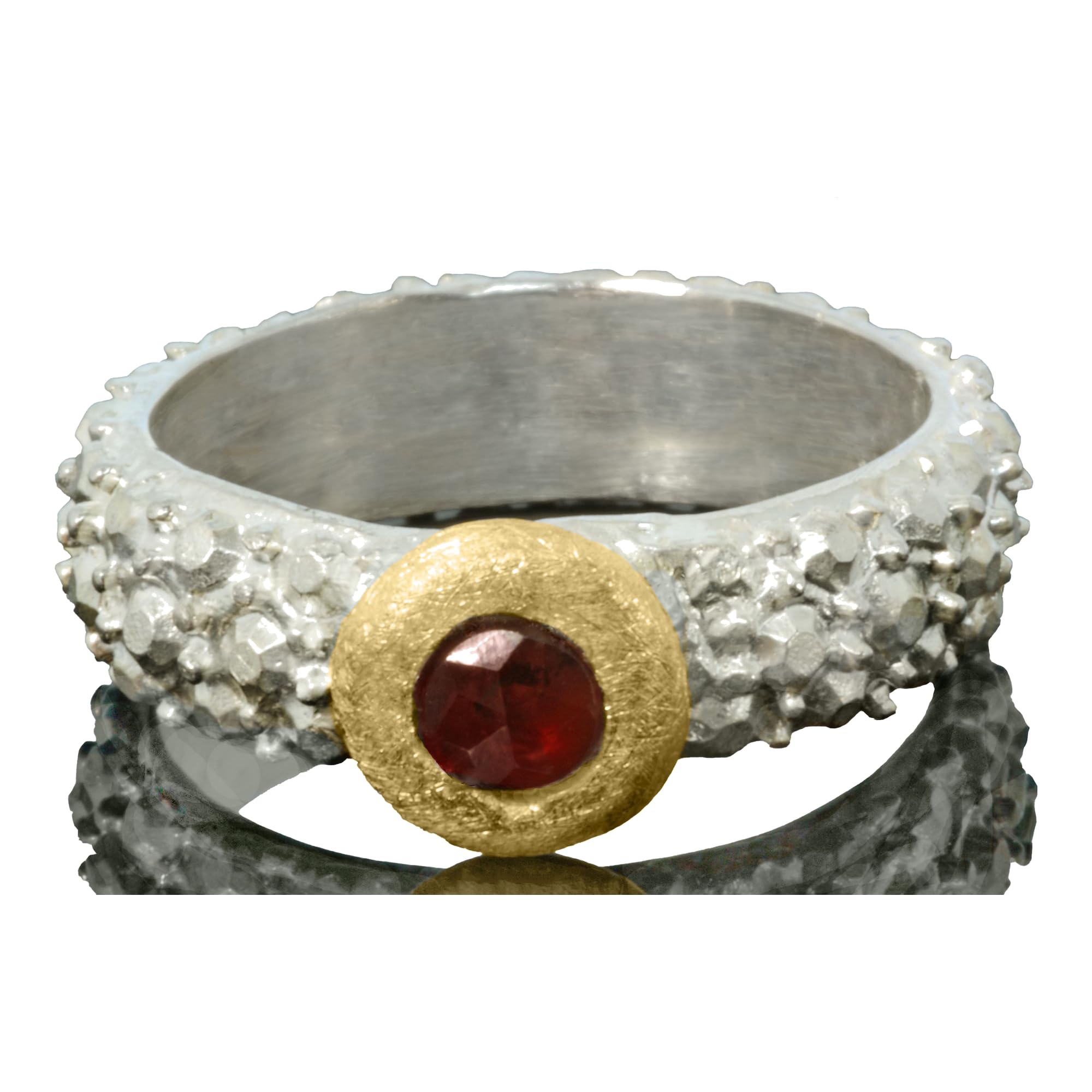 Goldschmiede Silberring frosted, Silberschmuck handmade, Ring Damen, Verlobungsring, Ring schmal, Goldschmiedearbeit, Schmuck