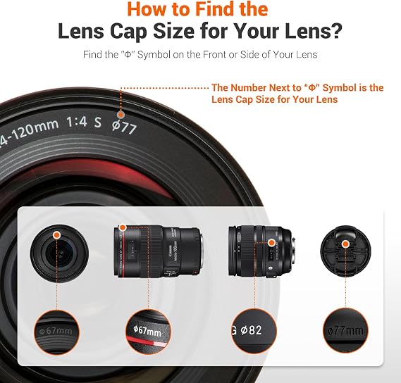 JJC 58mm Front Lens Cap Cover + Elastic Anti-Loss Cap Keeper Leash for Canon EF-S 18-55mm f/3.5-5.6 IS STM, Fujifilm XF 18-55mm f/2.8-4 R LM OIS, XC 16-50mm f3.5-5.6 OIS Lens & More 58mm Thread Lenses