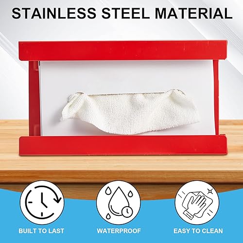 Miniatura 9 de Lounsweer Dispensador magnético de guantes con capacidad para cajas de guantes, toallas de calidad comercial, toallitas, papel de papel, guantera,