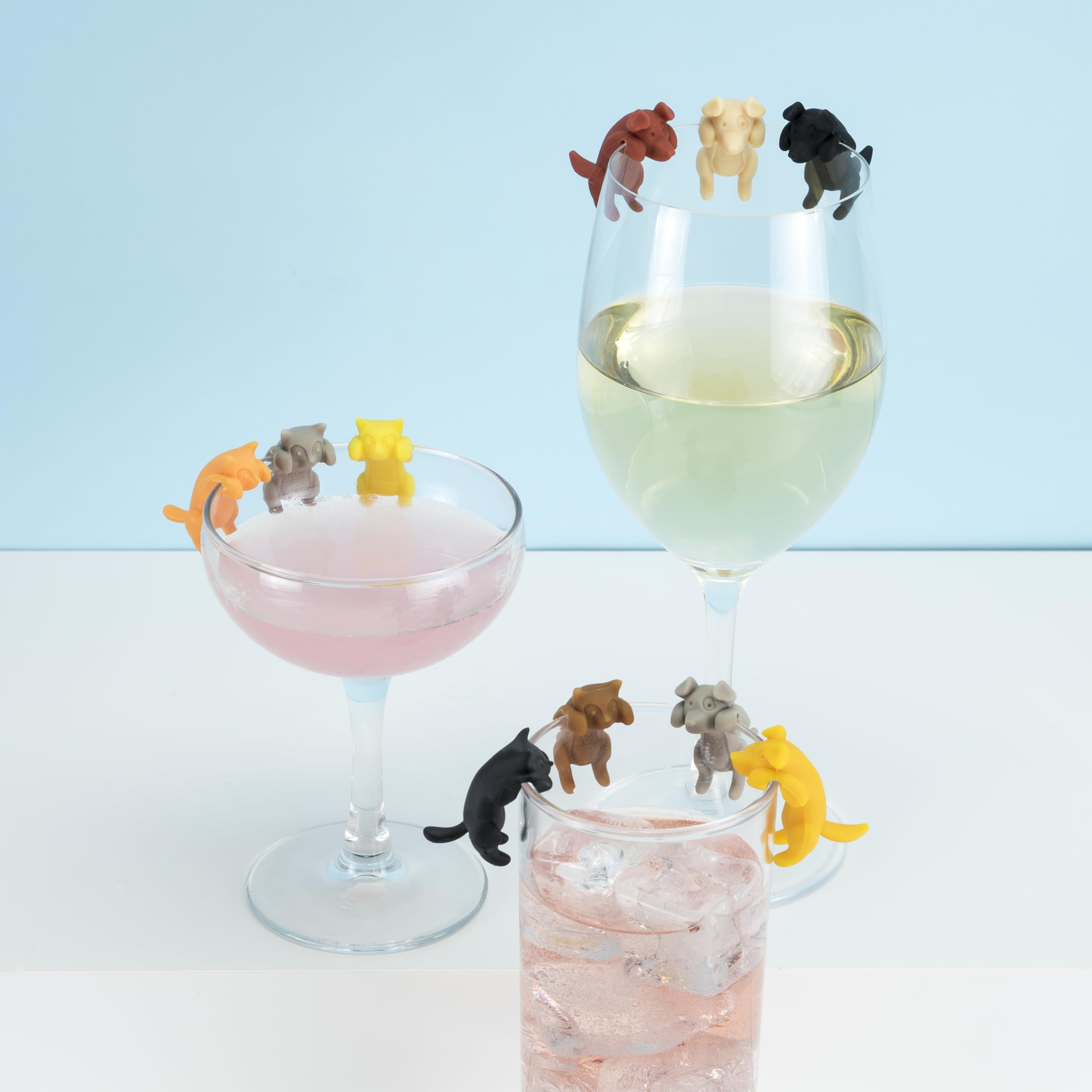 True Zoo Glas Marker, Silikon Wein Charms, Getränkemarker, Wein Charm Geschenke, Silikon