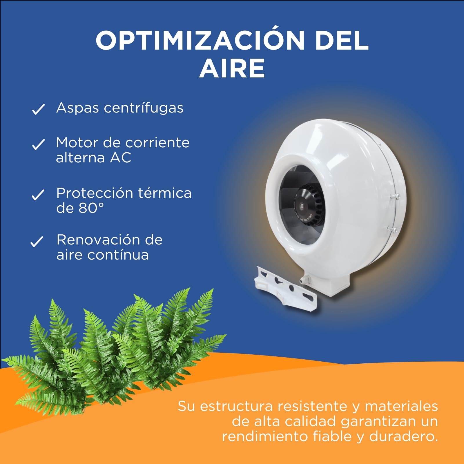 Extractor de aire Inline Clivex AC Centrífugo 1600m³/h (Boca 315mm)