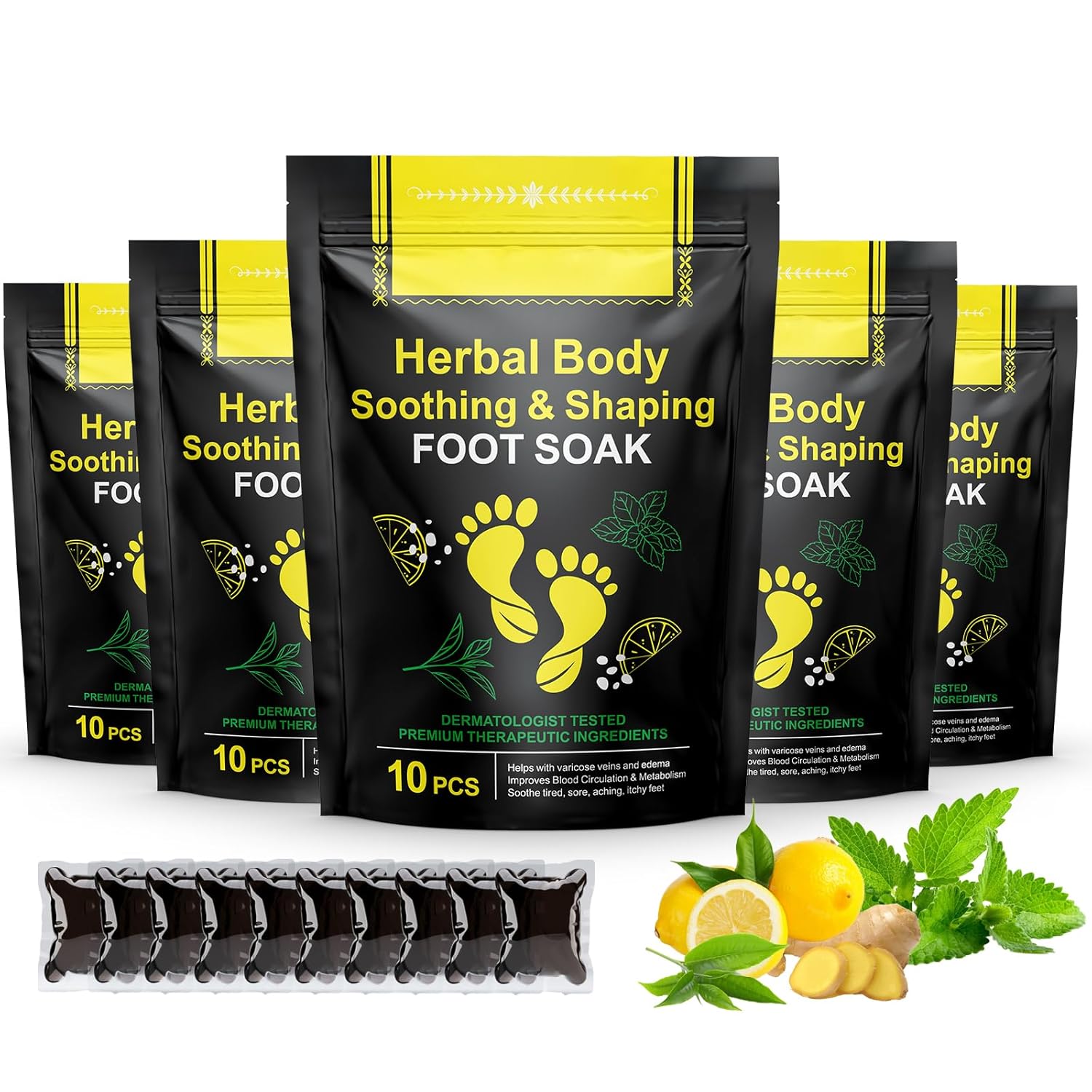 50Pcs Herbal Detox Foot Soak Beads,Herbal Body Detox Foot Soak,Herbal Detox&Shaping Cleansing Foot Soak Beads Body Detox Daily Rebody Detox Foot Soak Detox Cleanse Foot Soak for Men Women