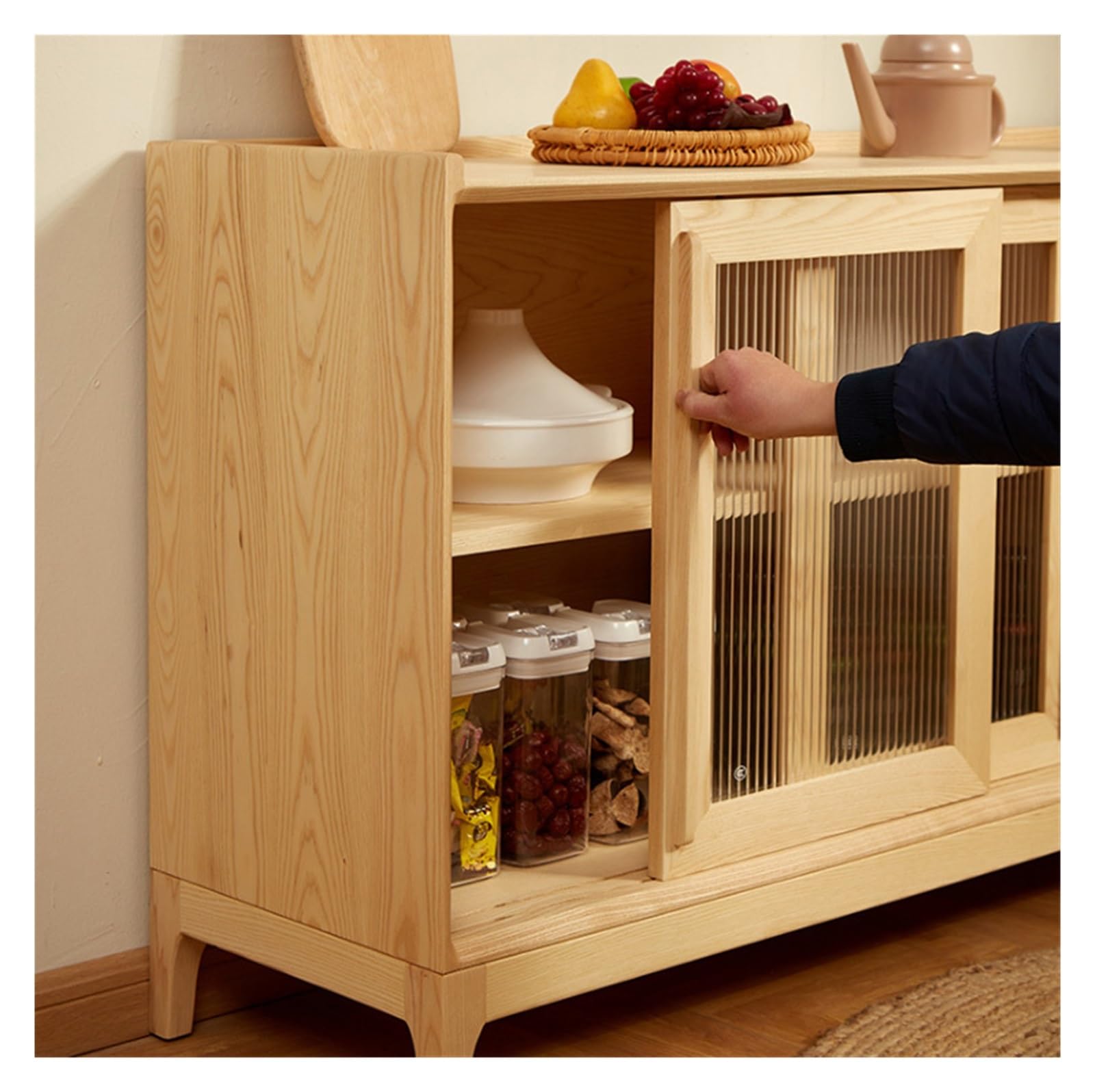 Armadio cucina Credenza con ante da cucina a buffet stoccaggio