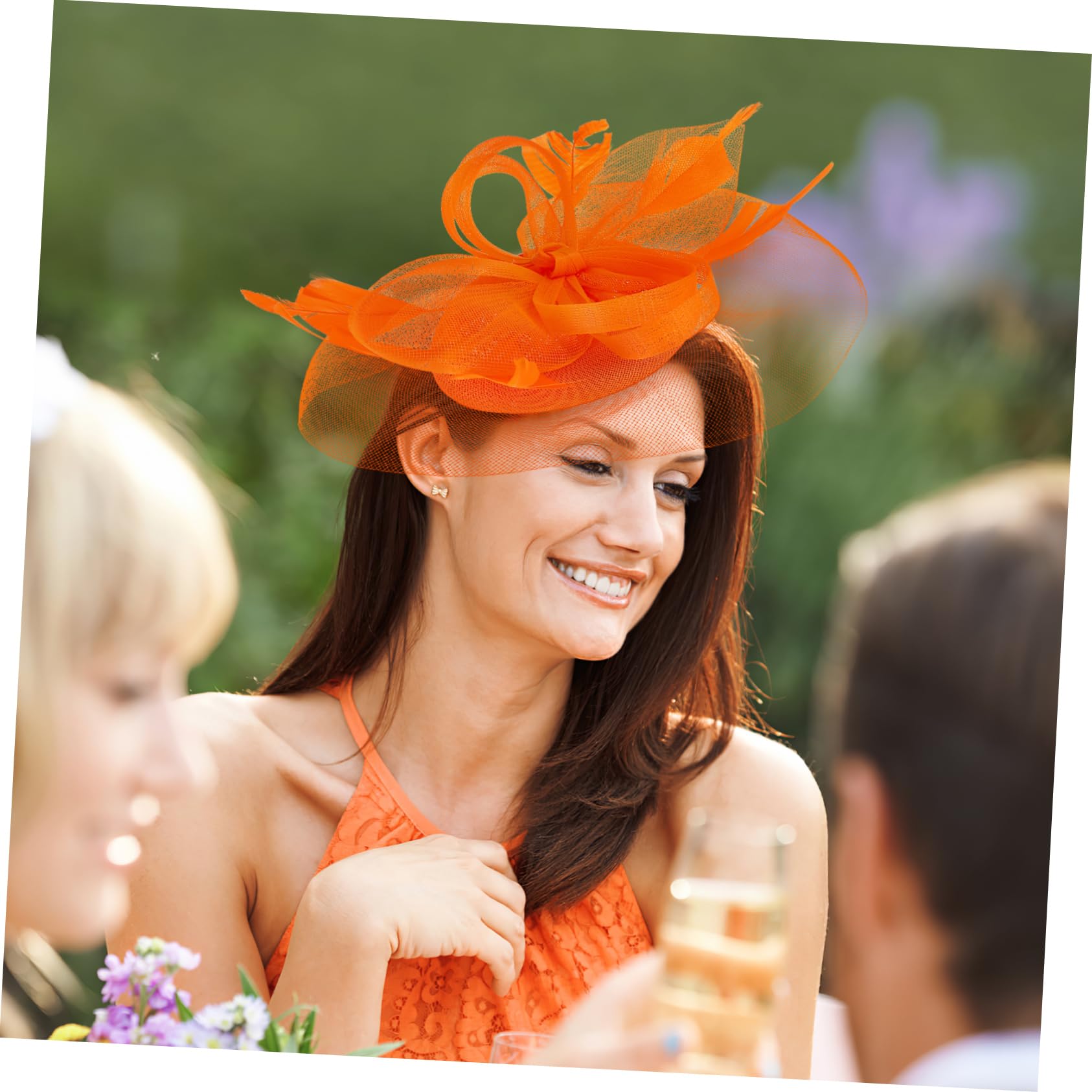 GALPADA 3pezzi Fascinator Elegante per Donne con Fiori Piuma e Rete Cappello da Cerimonia per Matrimoni Tea Party e Banchetti Accessorio Femminile Romantico e Comodo da Indossare