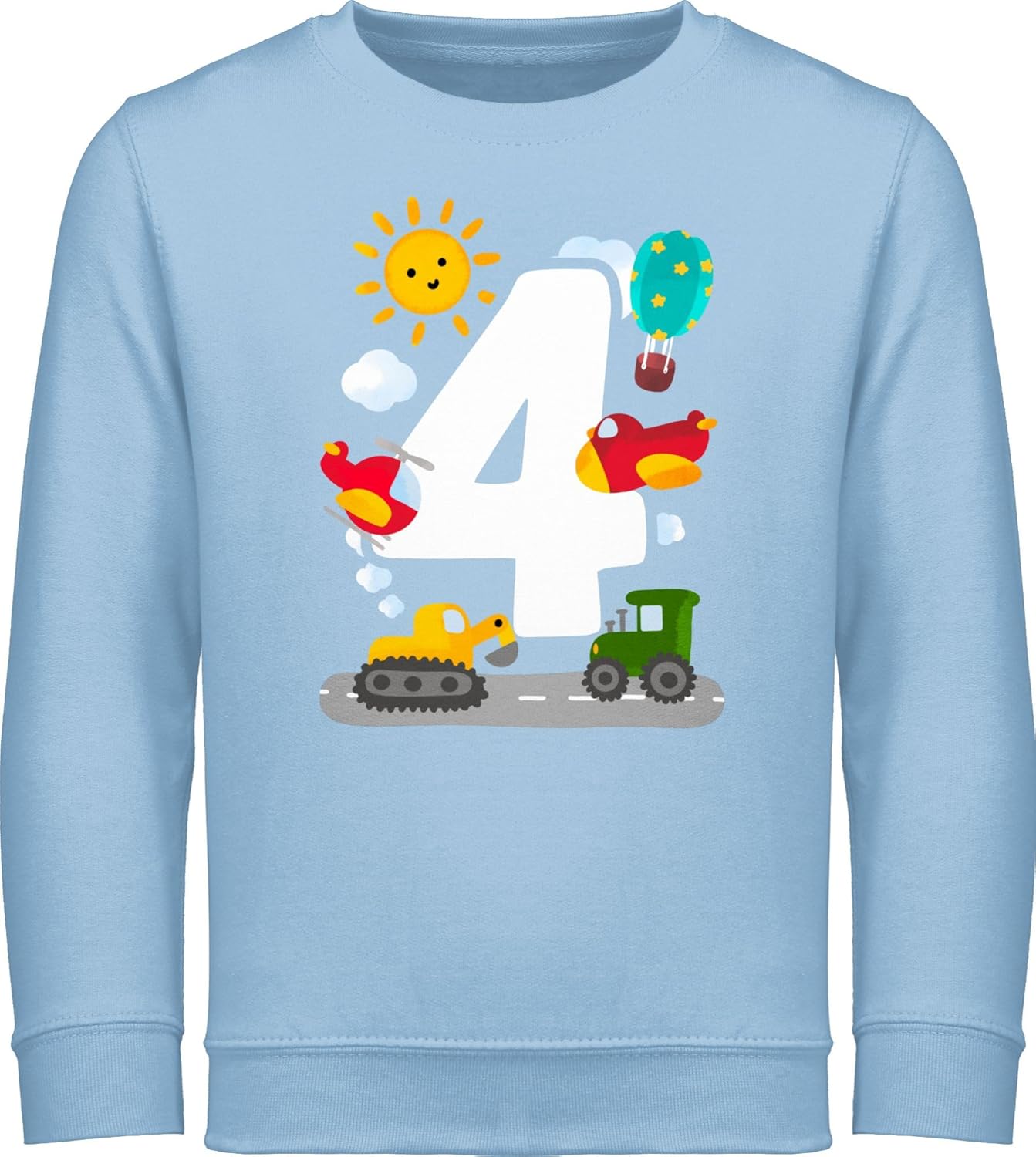 Kinder Sweatshirt 'Wild Frech & Endlich 4' - Geburtstags Pulli Für Jungen & Mädchen