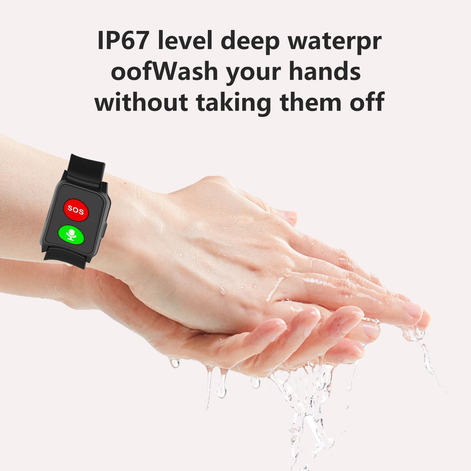 Reloj para Personas Mayores GPS Adultos con Detección De Caídascon Botón De Llamada De Emergencia Botón, Detector Caída, Monitoreo De La Salud Red