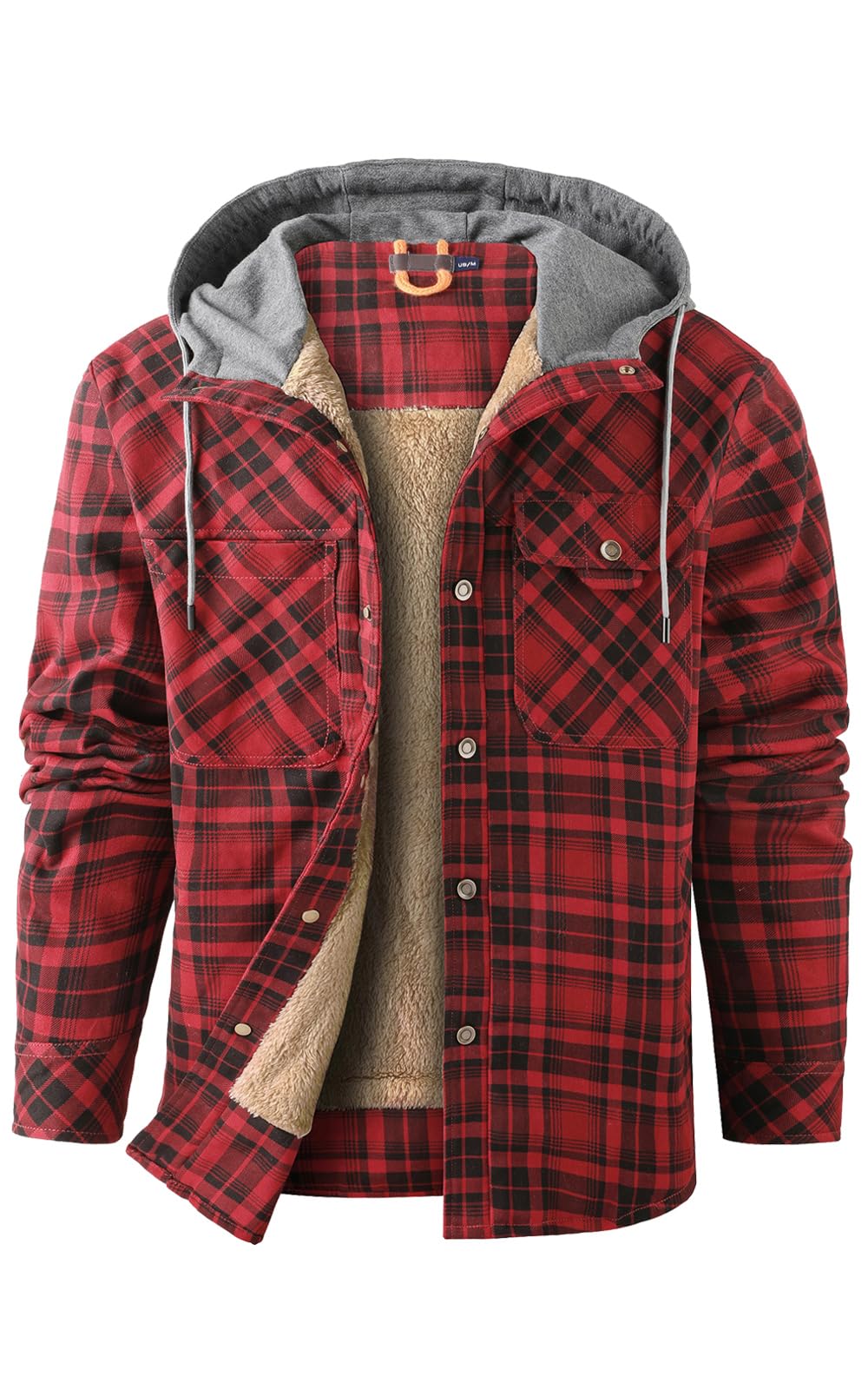 Mr.Stream Camicia da Uomo in Stile Casual da Boscaiolo Plaid Flanella A Quadri Camicia Imbottita da Lavoro di Cotone Cappotto Invernale