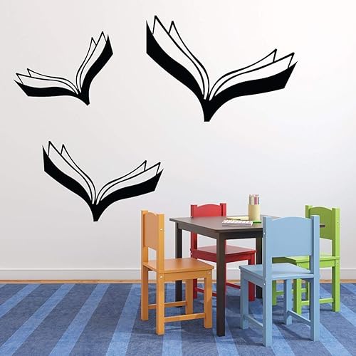 Miniatura 6 de Book Wall Decals - Flying Books Reading Themed Decor - Peel and Stick Removable Vinyl Sticker for Home, Playroom, Library or Classroom