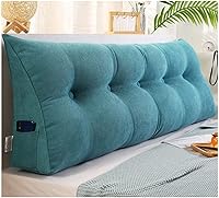 Vista 11 de Almohada triangular para cabecero, almohada de lectura, almohada grande para cabecero, soporte de espalda, cojín lumbar con funda extraíble