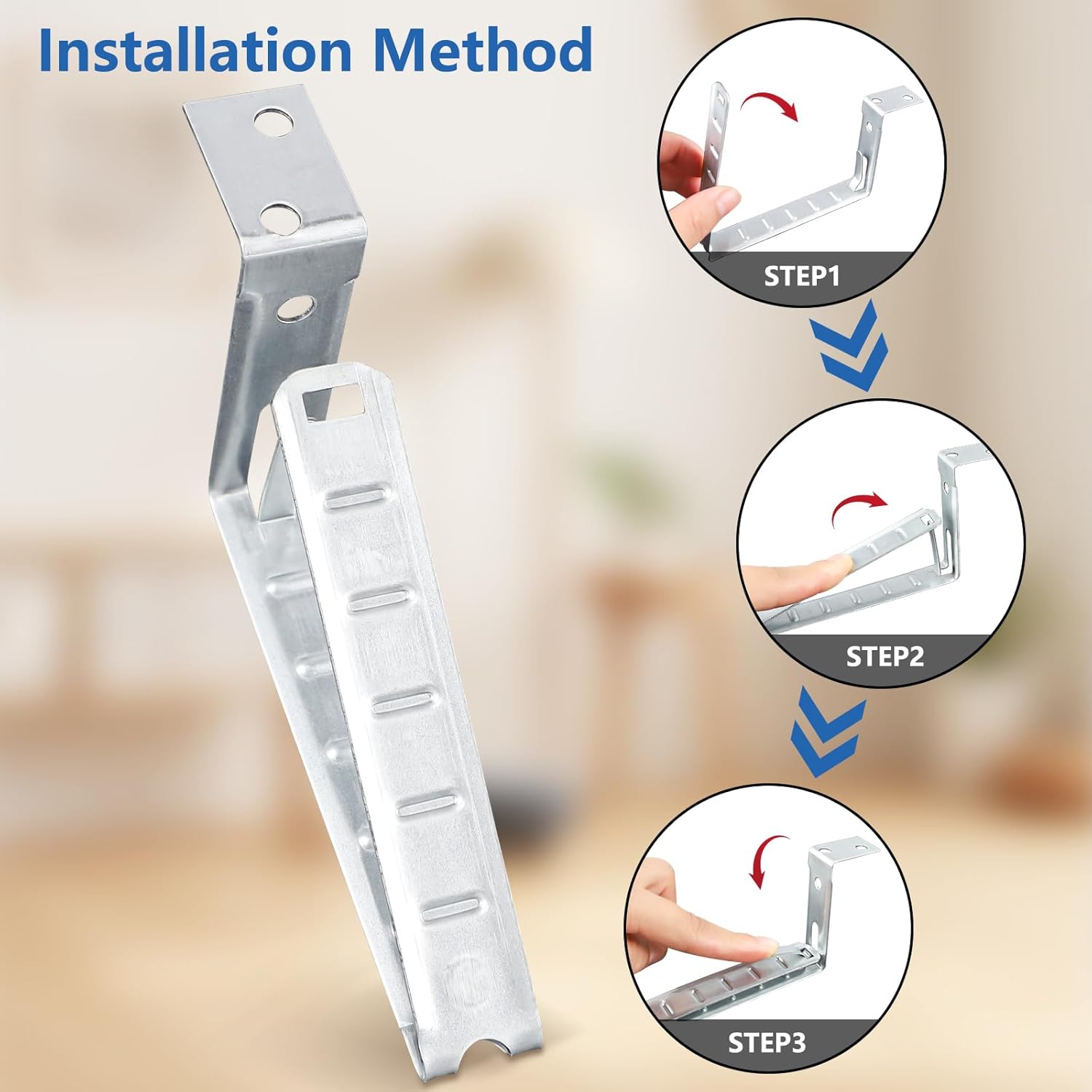 100 Pack Stud Wall Mounting Cable Support Clamps - Galvanized Steel Electrical Bracket Fasteners with Locking Tab, Wire Management for Residential Electrical Wiring Projects