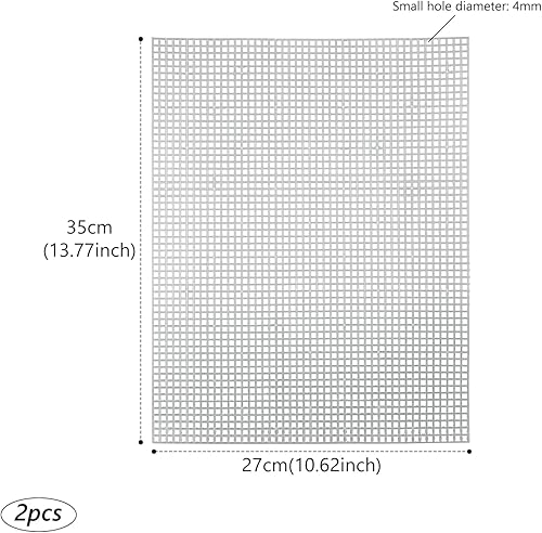Miniatura 2 de Hojas de lona de malla de plástico de 13.7 x 10.6 pulgadas, lienzo de plástico, bordado, manualidades, hilo acrílico, proyectos de ganchillo de