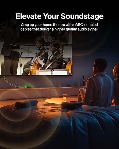 Miniatura 5 de Belkin Cable HDMI 2.1 Ultra HD de 6.6 pies6.6 ft, cable HDMI 4K de ultra alta velocidad, cable HDMI 2.1 de 48 Gbps, Dolby Vision HDR y 8K 60Hz,