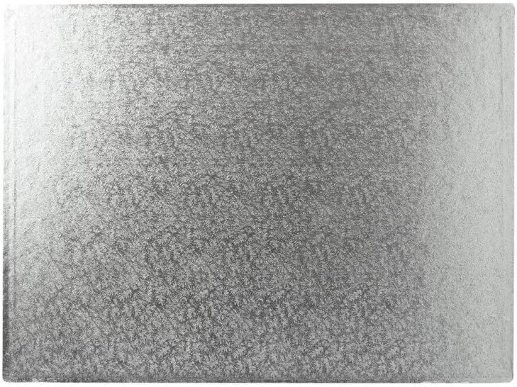 14" x 12" Oblong Silver Cake Drum 12mm Thick (Pack of 1)