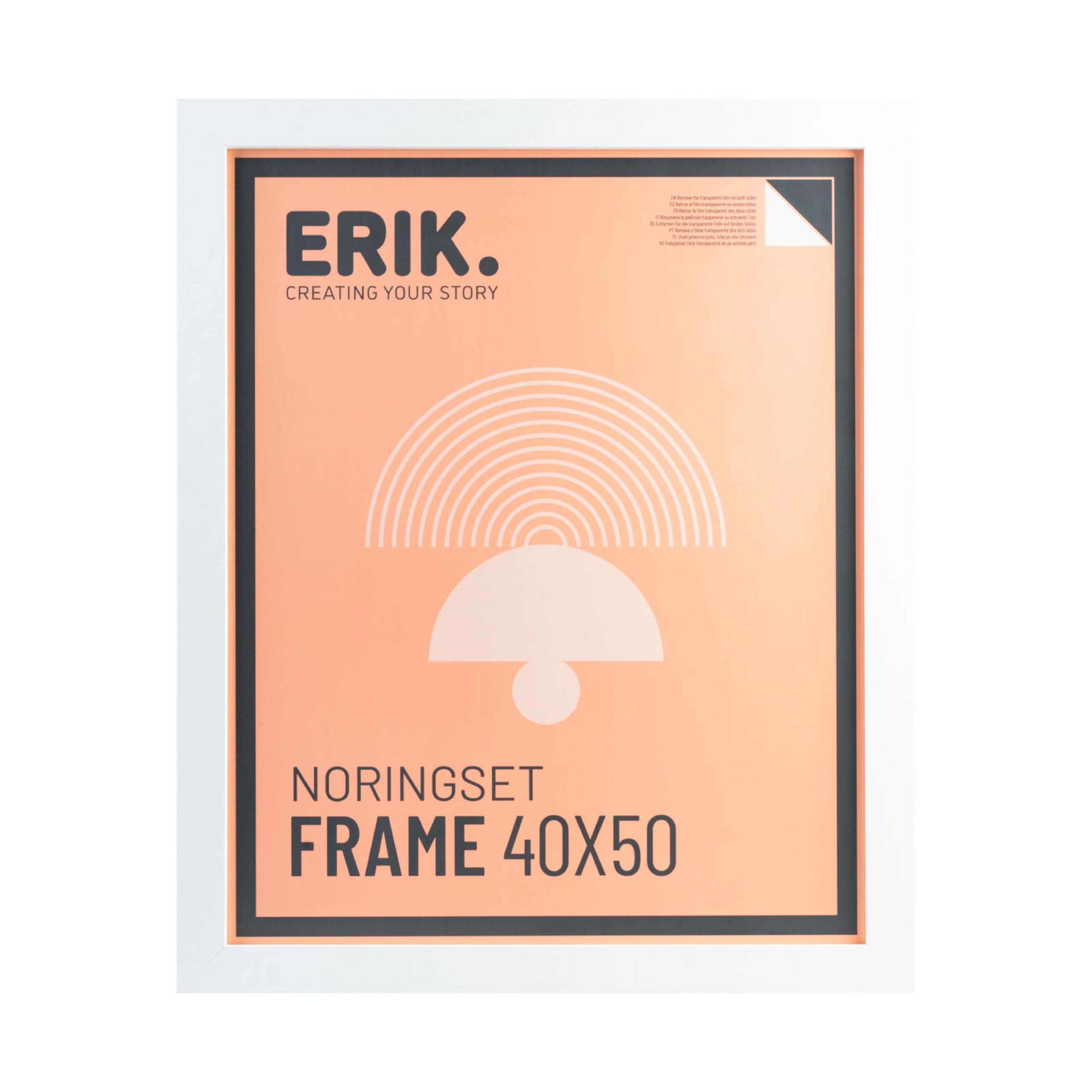 Grupo Erik 40x50 Picture Frame - White Photo Frames Wall, Large Picture Frames 50cm x 40cm, Family Photo Frame, Art Wall Decor - New Home Gifts, Home Decor Gifts