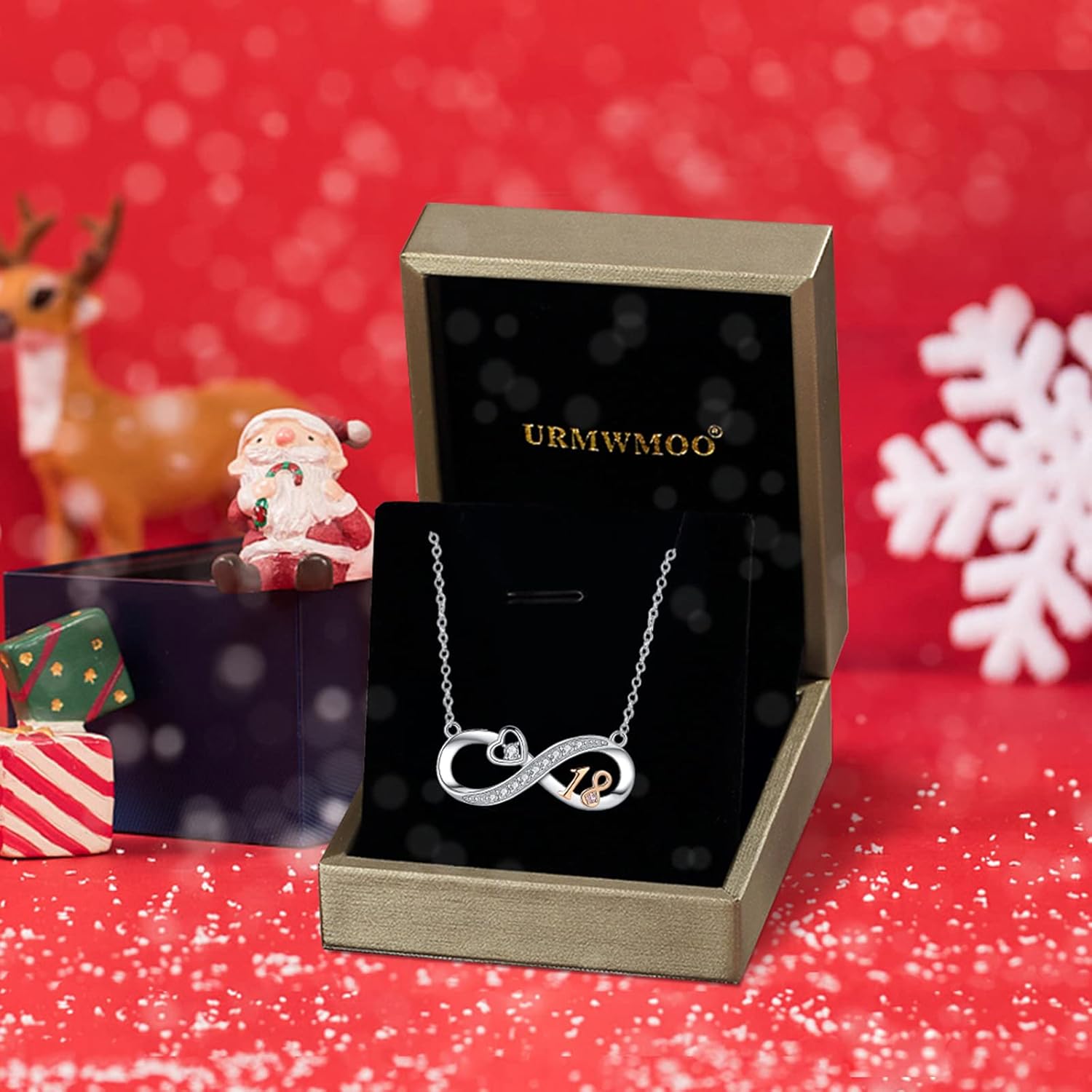 925 Sterling Silver Lucky Number Necklace Infinity Love Heart Pendant Necklaces 5th 10th 15th Anniversary Jewelry Wedding Birthday Graduation Gifts for Wife Girlfriend Women Her - Image 7