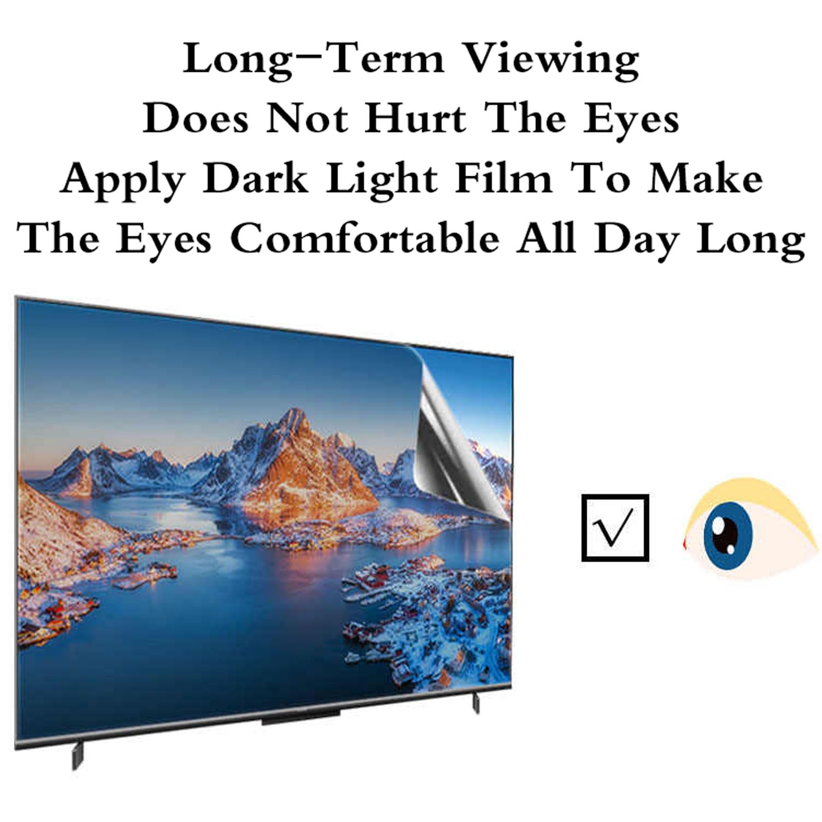 Protecteur d'écran TV Anti Reflet Lumière Bleue HDTV Film Protection pour Téléviseur