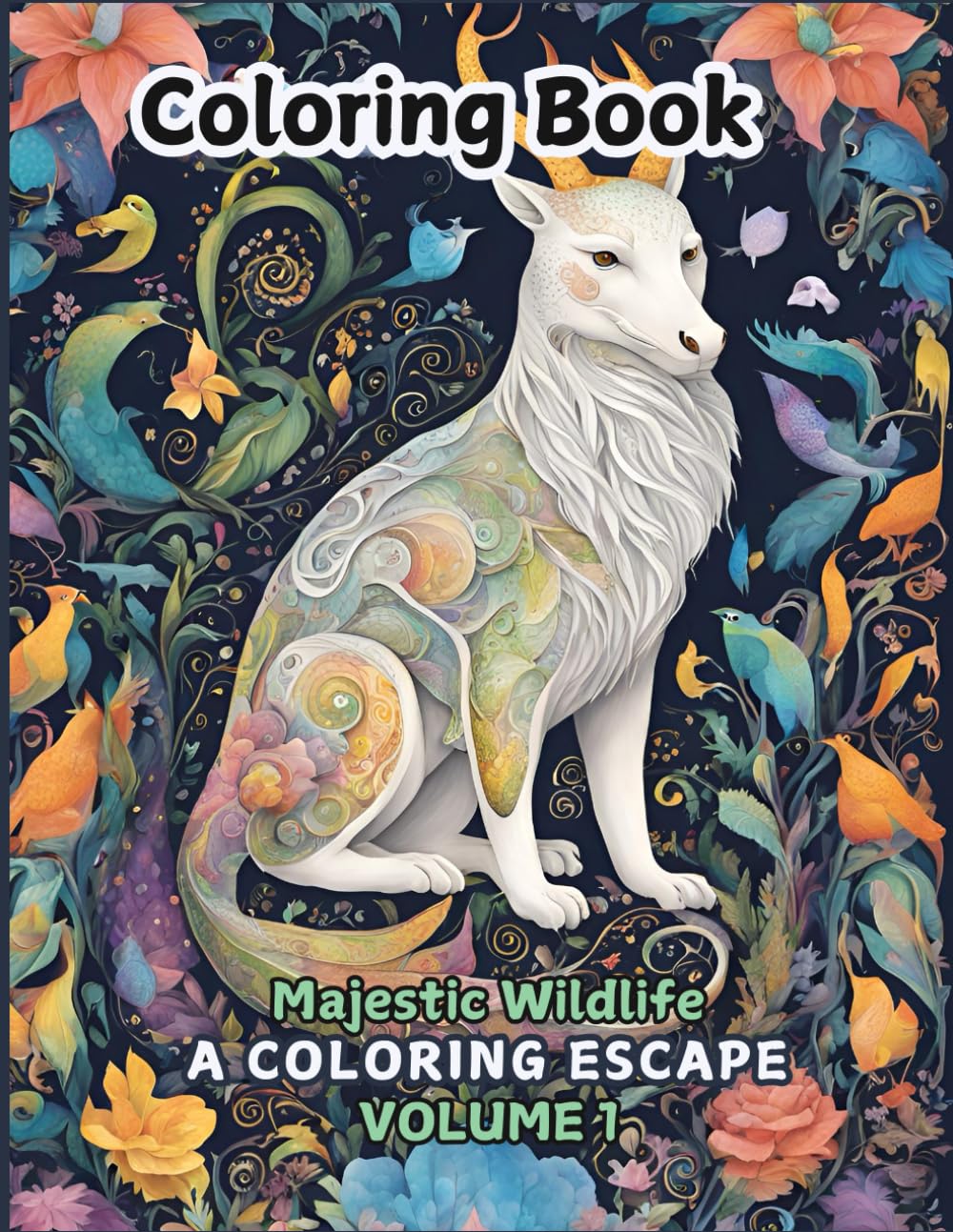 Coloring Book Majestic Wildlife: A Relaxing Coloring Journey Through Nature’s Most Majestic Creatures (Animal Wonders Coloring Book Series: Relaxing and Creative Animal Adventures)