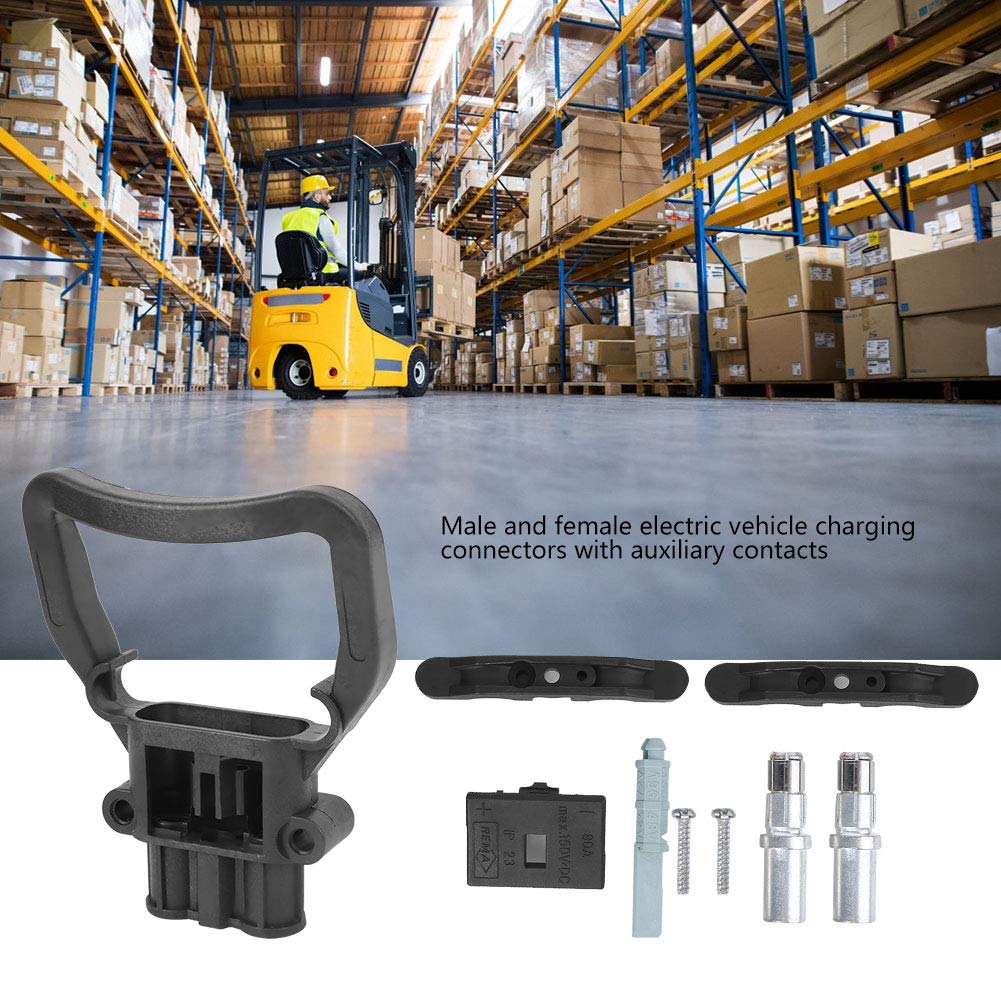 Connettore batteria per carrello elevatore Connettore femmina per cavo di ricarica per veicoli elettrici 80A DC150V((80A))