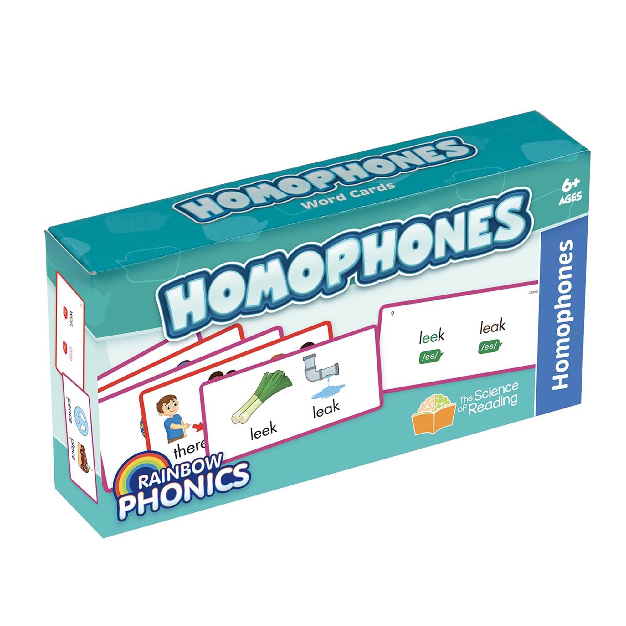 Junior Learning: Rainbow Phonics - Homophones - 65 Word Cards, Flash Cards with Sound & Spelling Association, Level Based Cards, Kids Ages 4+ - Image 7