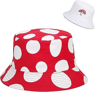 XYIYI Mushrooms Bucket Hats for Women Men Travel Beach Sun Hat Outdoor Fisherman Cap