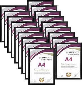 Hoikwo Bilderrahmen Set 3er - 30x40cm Schwarz Für Poster & Fotos